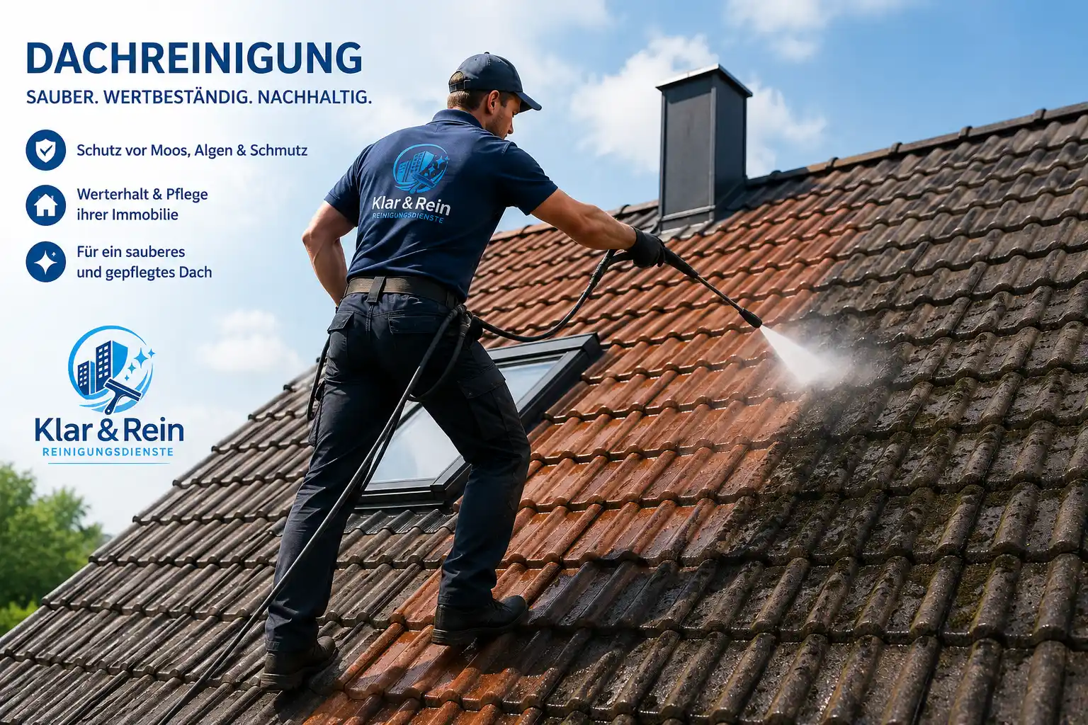 Professionelle Dachreinigung durch Klar und Rein