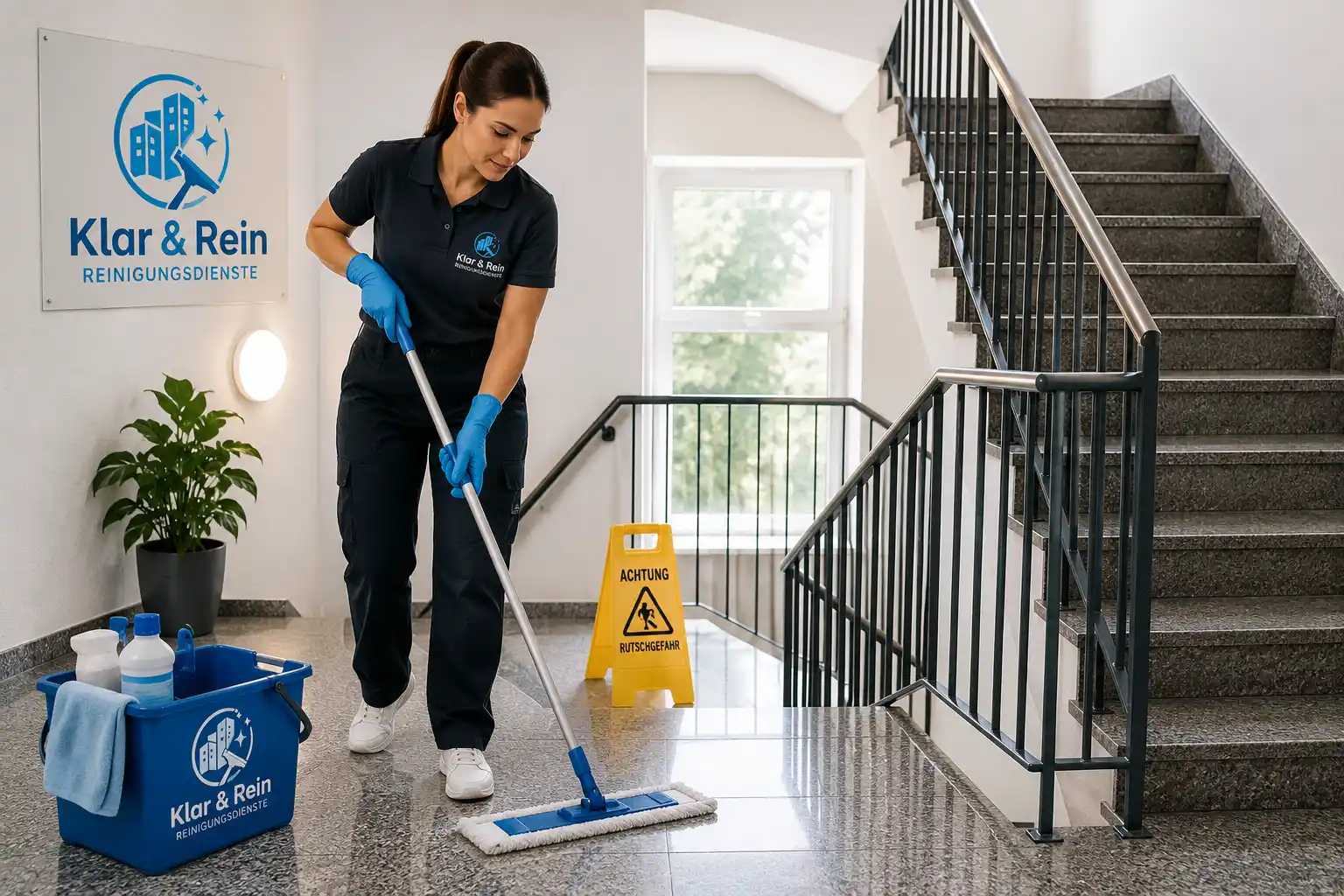 Professionelle Treppenhausreinigung durch Klar und Rein